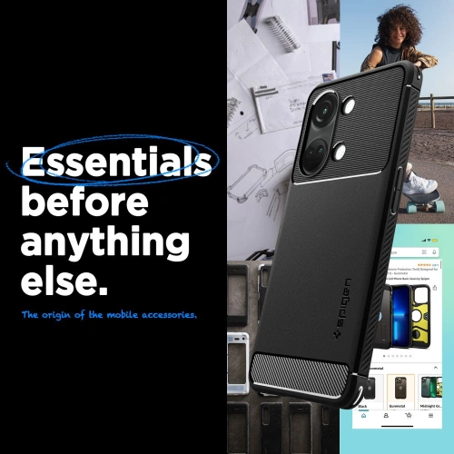 Kup Etui Spigen Rugged Armor OnePlus Nord 3 5G Matná Černá - SPN3118 - {ean13} - Sklep Home Screen