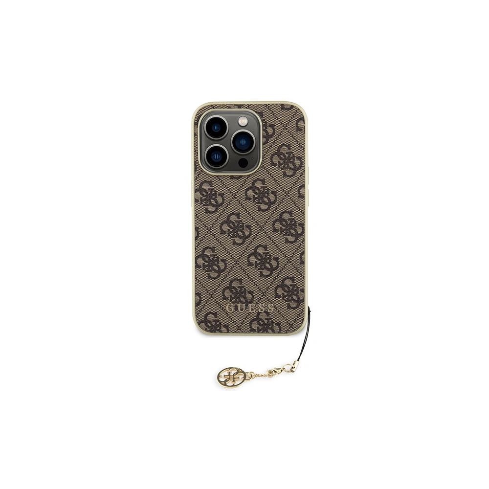 Etui Guess GUHCP15LGF4GBR Apple iPhone 15 Pro hardcase 4G Charms Collection brązowy/brown