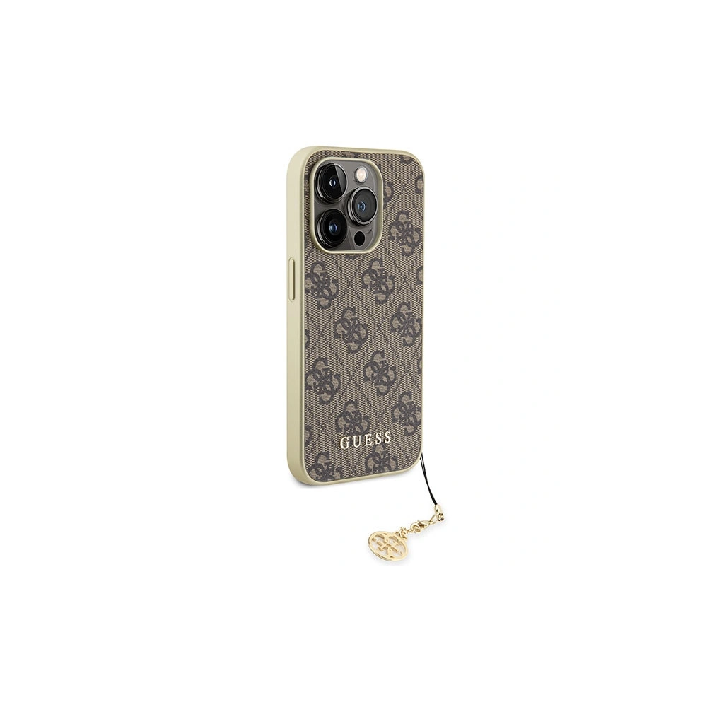 Etui Guess GUHCP15LGF4GBR Apple iPhone 15 Pro hardcase 4G Charms Collection brązowy/brown