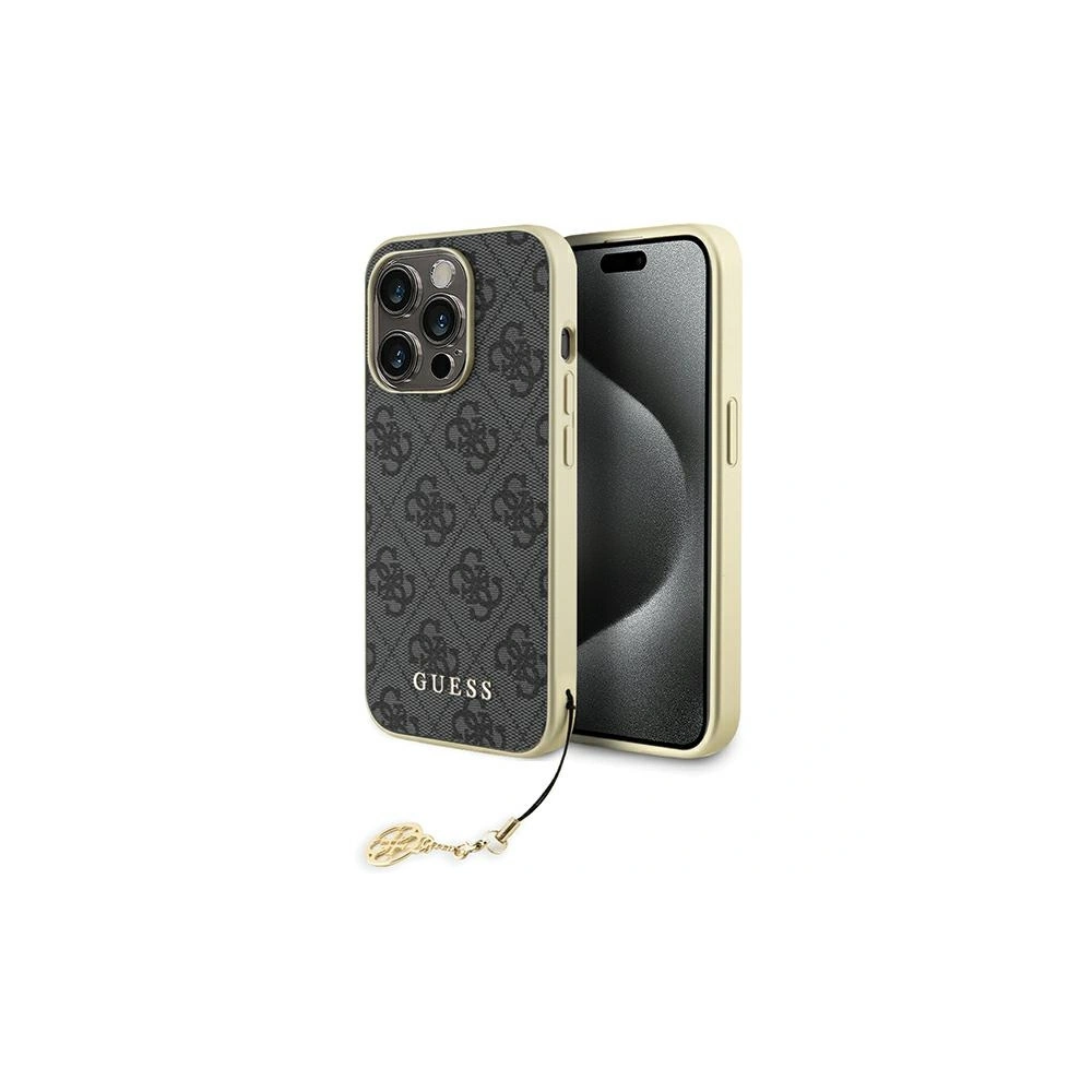 Etui Guess GUHCP15LGF4GGR Apple iPhone 15 Pro hardcase 4G Charms Collection szary/grey