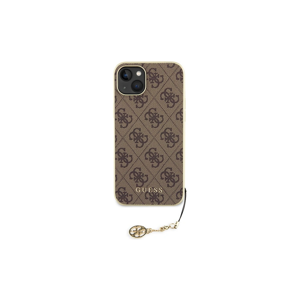 Etui Guess GUHCP15MGF4GBR Apple iPhone 15 Plus / 14 Plus hardcase 4G Charms Collection brązowy/brown