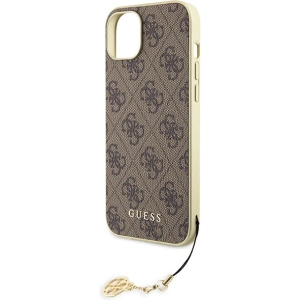 Case Guess GUHCP15MGF4GBR Apple iPhone 15 Plus / 14 Plus Hartschale 4G Charms Collection braun/brown