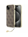Guess Apple Carcasă GUHCP15SGF4GBR iPhone 15 hardcase 4G Charms Collection maro/maro