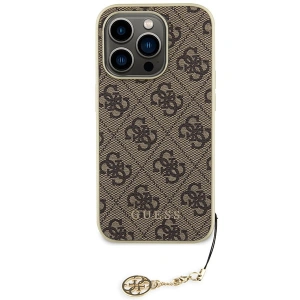 Buy Guess GUHCP15XGF4GBR Apple iPhone 15 Pro Max hardcase 4G Charms Collection brown - GUE2979 - {ean13} - Home Screen Store Europe