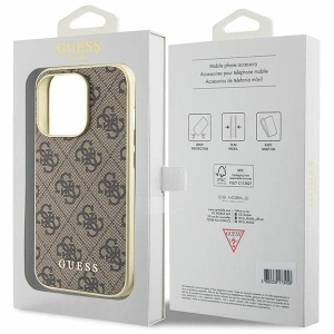Buy Guess GUHCP15XGF4GBR Apple iPhone 15 Pro Max hardcase 4G Charms Collection brown - GUE2979 - {ean13} - Home Screen Store Europe