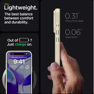 Etui Spigen Thin Fit Apple iPhone 15 Pro Mute Beige