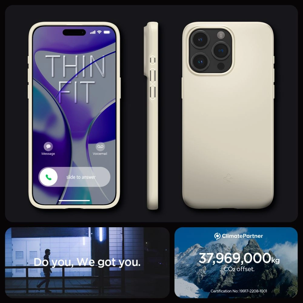 Etui Spigen Thin Fit Apple iPhone 15 Pro Mute Beige