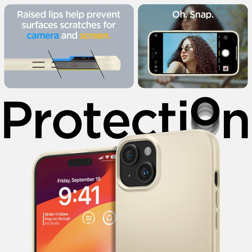 Etui Spigen Thin Fit Apple iPhone 15 Mute Beige