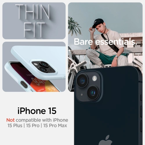 Buy Spigen Thin Fit Apple iPhone 15 Mute Blue - SPN3127 - {ean13} - Home Screen Store Europe