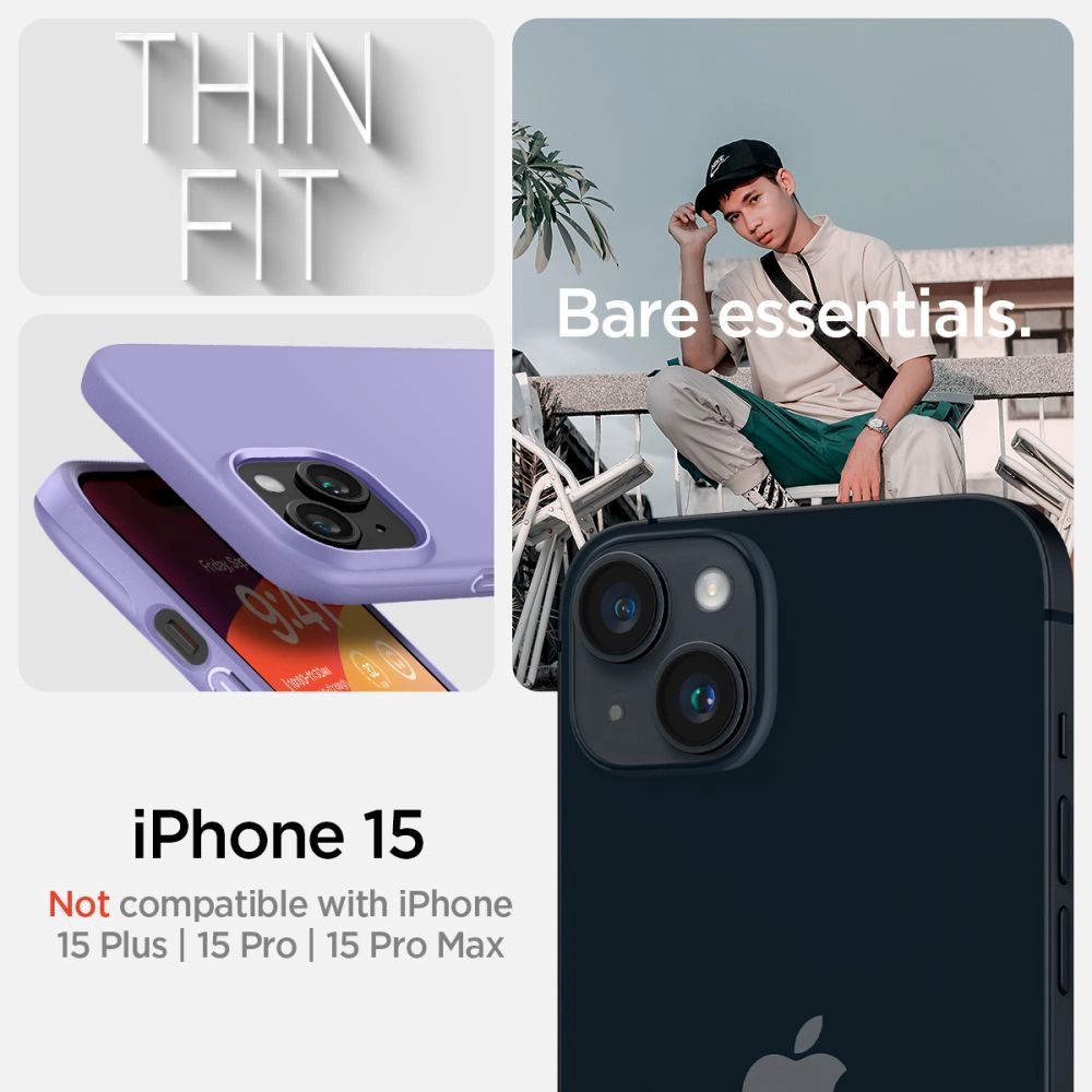 Etui Spigen Thin Fit Apple iPhone 15 Iris Purple