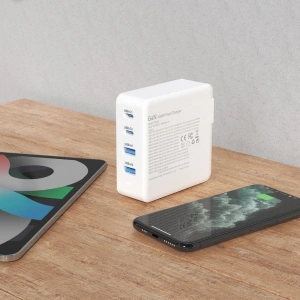 Kup Dudao Încărcător A100EU GaN 100W 2xUSB-C / 2xUSB-A alb - DDA294 - {ean13} - Sklep Home Screen