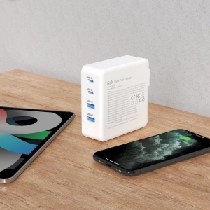 Kup Dudao Încărcător A100EU GaN 100W 2xUSB-C / 2xUSB-A alb - DDA294 - {ean13} - Sklep Home Screen