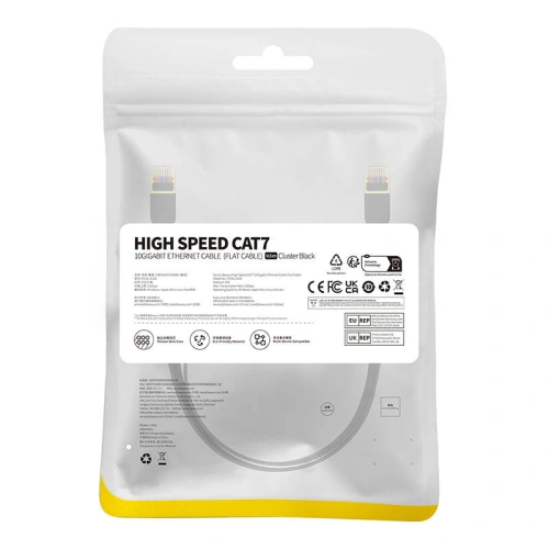 Kup BaseusCablu de rețea , Ethernet RJ45, 10 Gbps, Cat.7, 0.5m (negru) - BSU4604 - {ean13} - Sklep Home Screen
