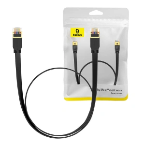 Baseus network cable, Ethernet RJ45, 10 Gbps, Cat.7, 1m (black)