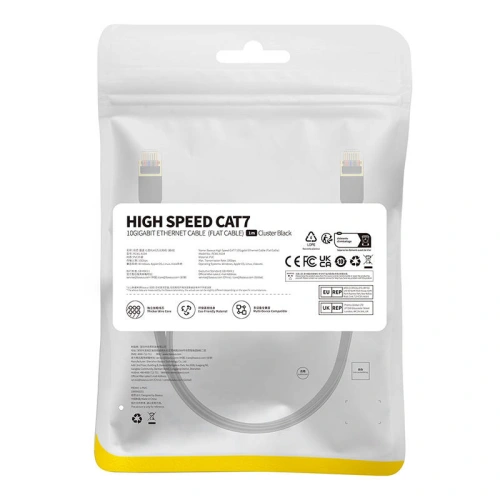 Kup BaseusCablu de rețea , Ethernet RJ45, 10 Gbps, Cat.7, 1m (negru) - BSU4605 - {ean13} - Sklep Home Screen