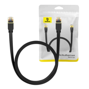 Buy Baseus network cable, Ethernet RJ45, 10 Gbps, Cat.7, 2m (black) - BSU4606 - {ean13} - Home Screen Store Europe