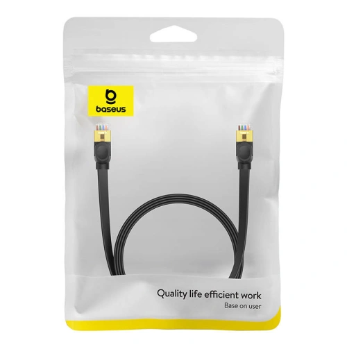 Buy Baseus network cable, Ethernet RJ45, 10 Gbps, Cat.7, 2m (black) - BSU4606 - {ean13} - Home Screen Store Europe