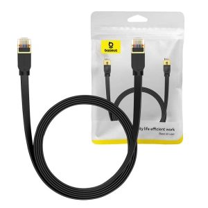 Baseus network cable, Ethernet RJ45, 10 Gbps, Cat.7, 3m (black)