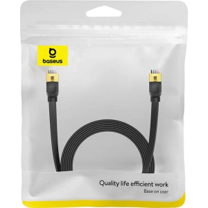Baseus network cable, Ethernet RJ45, 10 Gbps, Cat.7, 5m (black)