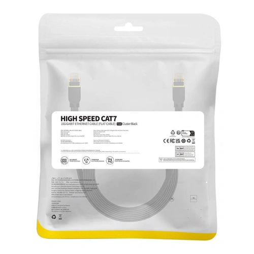 Kup BaseusCablu de rețea , Ethernet RJ45, 10 Gbps, Cat.7, 5m (negru) - BSU4608 - {ean13} - Sklep Home Screen