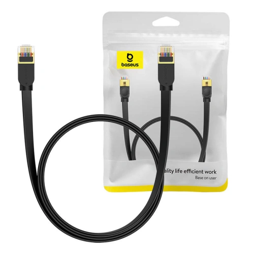 Kup Netzwerkkabel Baseus, Ethernet RJ45, 10 Gbps, Cat.7, 1,5m (schwarz) - BSU4610 - {ean13} - Sklep Home Screen