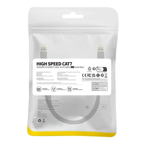 Kup Kabel síťový Baseus, Ethernet RJ45, 10 Gbps, Cat.7, 1,5m (černý) - BSU4610 - {ean13} - Sklep Home Screen