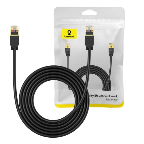 Kup Kabel síťový Baseus High Speed, Ethernet RJ45, 10 Gbps, Cat.7, 3m (černý) - BSU4611 - {ean13} - Sklep Home Screen