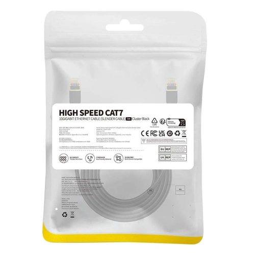 Kup Kabel síťový Baseus High Speed, Ethernet RJ45, 10 Gbps, Cat.7, 3m (černý) - BSU4611 - {ean13} - Sklep Home Screen