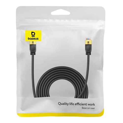 Buy Baseus High Speed, Ethernet RJ45, 10 Gbps, Cat.7, 5m network cable (black) - BSU4612 - {ean13} - Home Screen Store Europe