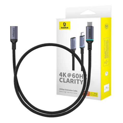 Kup Prodloužení kabelu Baseus USB-C samec na samici High Definition, 10Gbps, 0,5m (černý) - BSU4613 - {ean13} - Sklep Home Screen