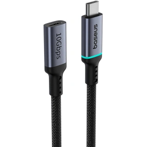 Kábel meghosszabbítása Baseus USB-C férfi női High Definition, 10Gbps, 0,5m (fekete)