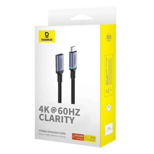 Kup Prodloužení kabelu Baseus USB-C samec na samici High Definition, 10Gbps, 0,5m (černý) - BSU4613 - {ean13} - Sklep Home Screen