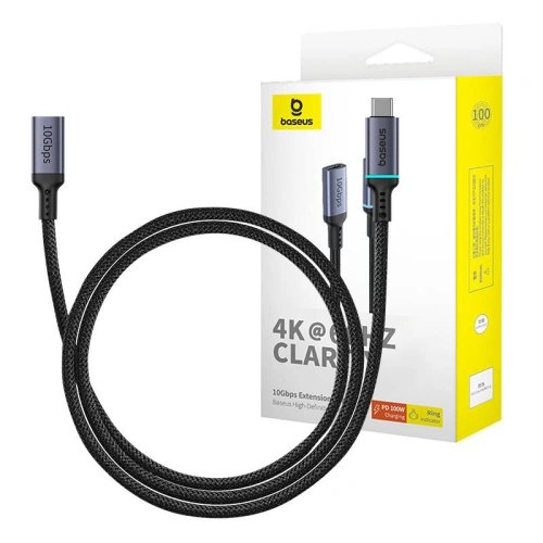 Kup Verlängerungskabel Baseus USB-C männlich zu weiblich High Definition, 10Gbps, 1m (schwarz) - BSU4614 - {ean13} - Sklep Home Screen