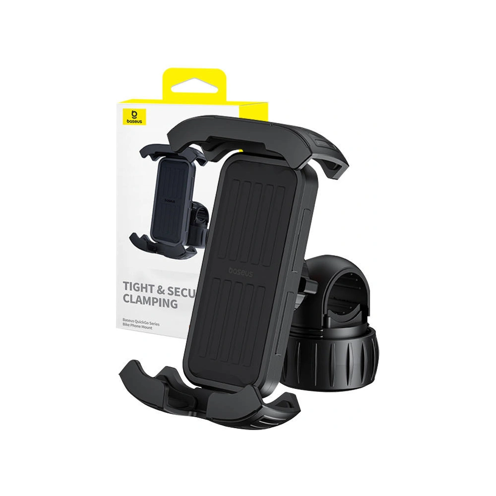 Uchwyt rowerowy Baseus QuickGo do telefonów 5,7 cali do 7,2 cali (czarny)