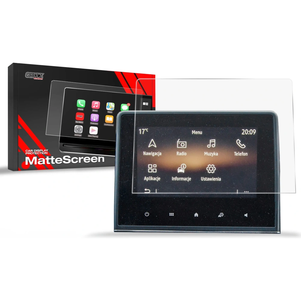 Folia matowa GrizzGlass CarDisplay Protection do Renault Captur 2 7" (2021-2024)