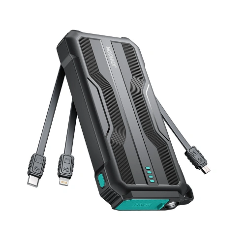 Kup Powerbank Joyroom JR-L016 10000mAh + kable USB-C / micro USB / Lightning (czarny) - JYR785 - {ean13} - Sklep Home Screen