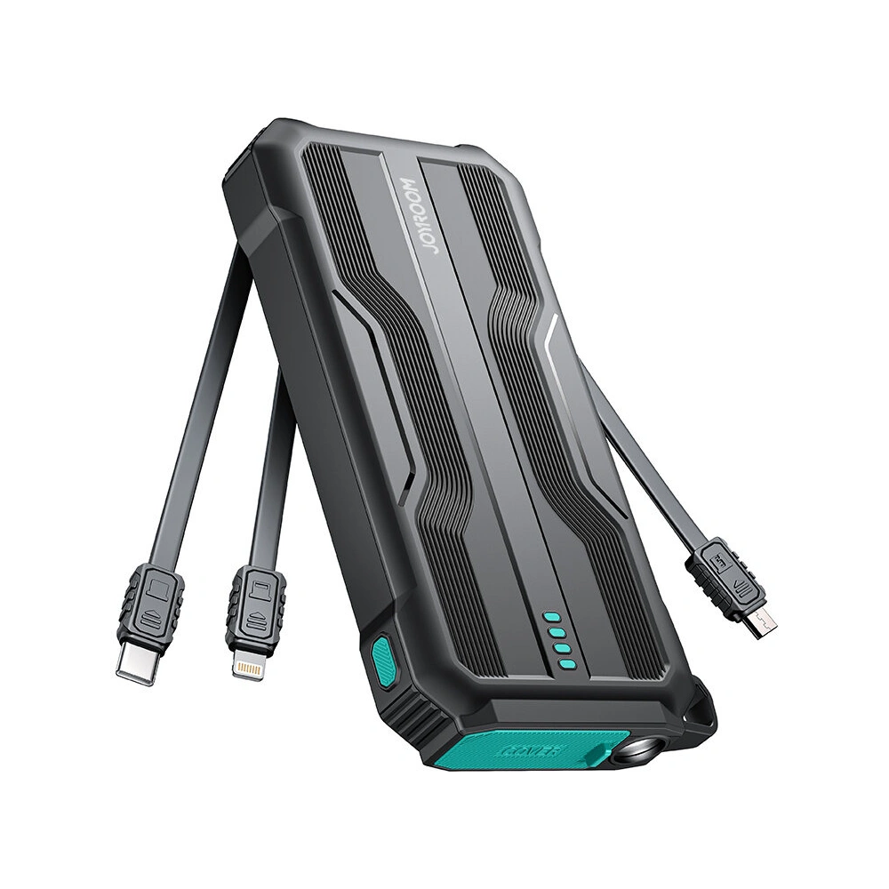 Powerbank Joyroom JR-L016 10000mAh + kable USB-C / micro USB / Lightning (czarny)