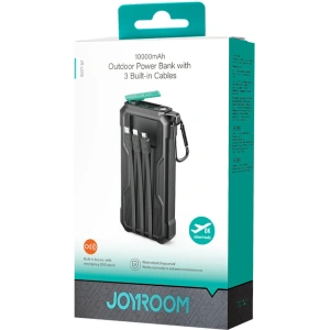 Powerbank Joyroom JR-L016 10000mAh + kable USB-C / micro USB / Lightning (czarny)