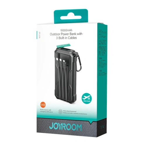 Kup Powerbank Joyroom JR-L016 10000mAh + USB-C / micro USB / Lightning kábelek (fekete) - JYR785 - {ean13} - Sklep Home Screen