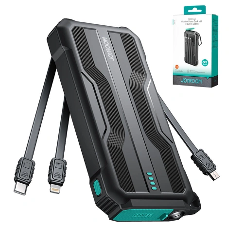 Kup Powerbank Joyroom JR-L016 10000mAh + USB-C / micro USB / Lightning kábelek (fekete) - JYR785 - {ean13} - Sklep Home Screen