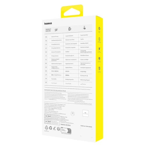 Buy Baseus Diamond Apple iPhone 15 privacy glass - BSU4620 - {ean13} - Home Screen Store Europe