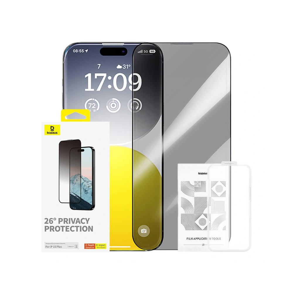 Szkło prywatyzujące Baseus Diamond Apple iPhone 15 Plus / 14 Plus