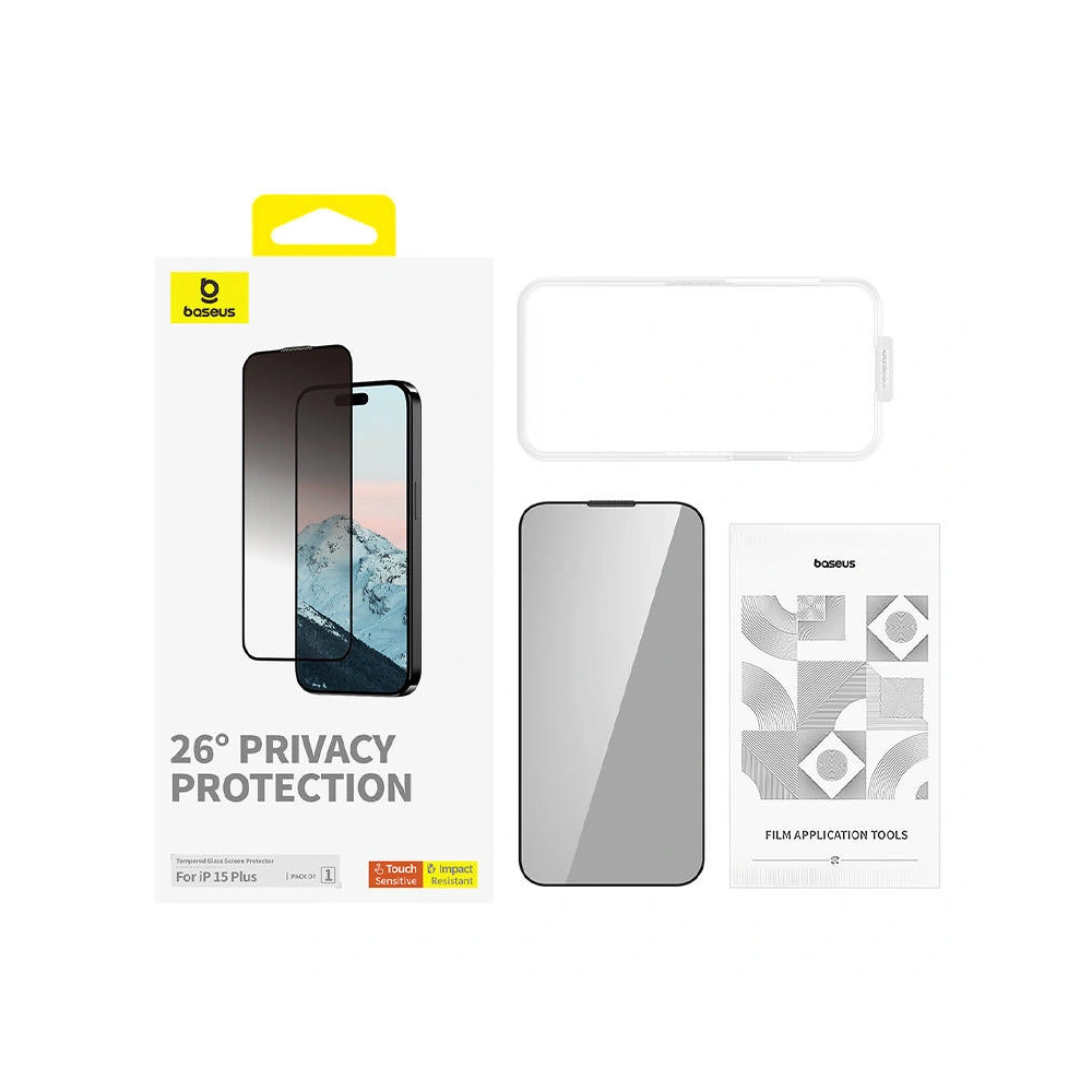 Szkło prywatyzujące Baseus Diamond Apple iPhone 15 Plus / 14 Plus