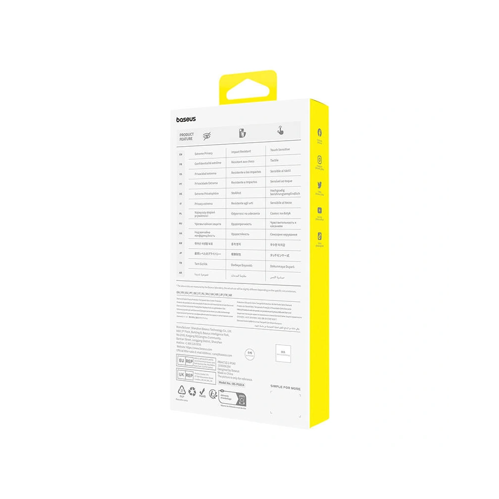Szkło prywatyzujące Baseus Diamond Apple iPhone 15 Plus / 14 Plus
