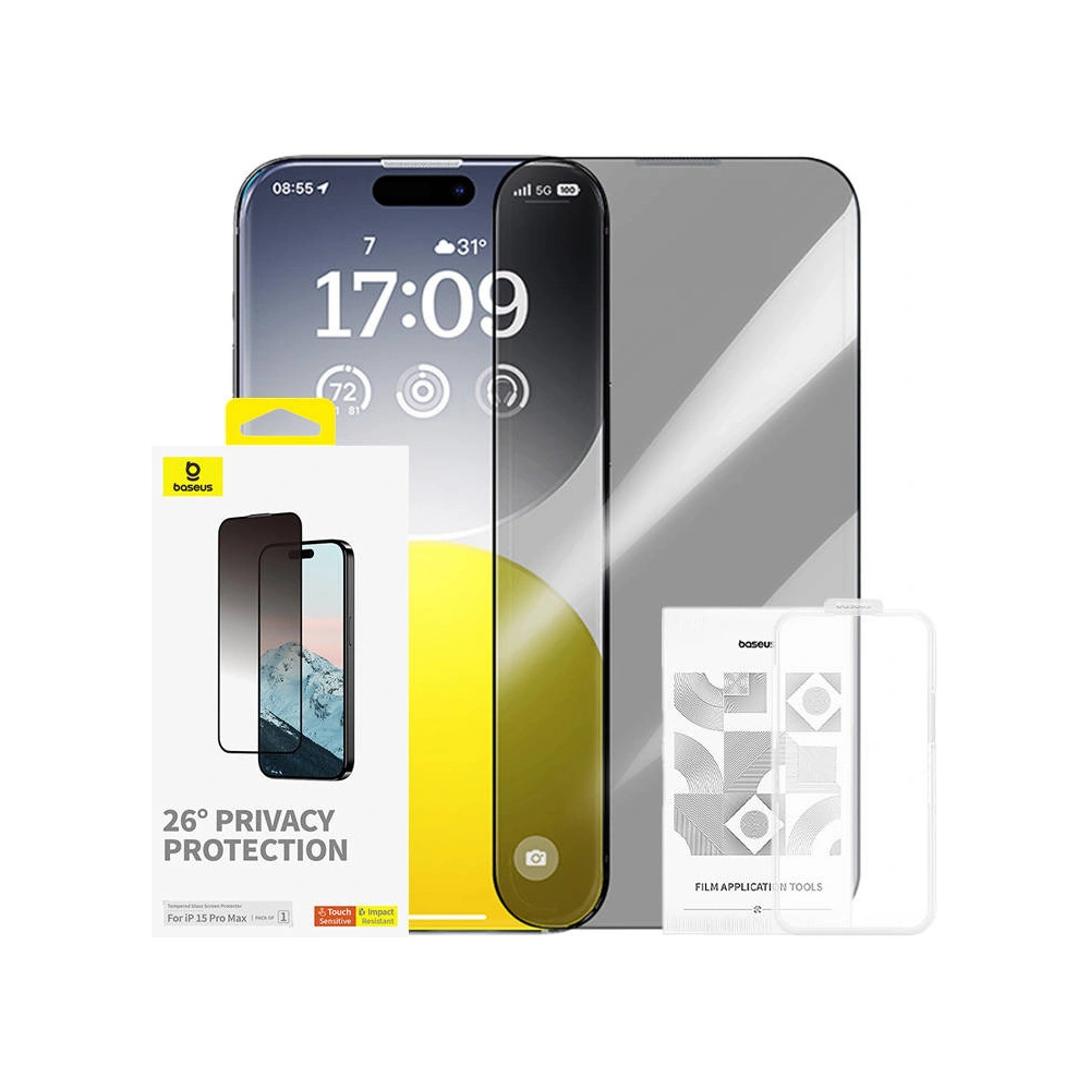 Szkło prywatyzujące Baseus Diamond Apple iPhone 15 Pro Max