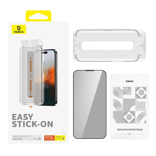 Kup Baseus Apple Sticlă de confidențialitate Sapphire iPhone 15 - BSU4628 - {ean13} - Sklep Home Screen
