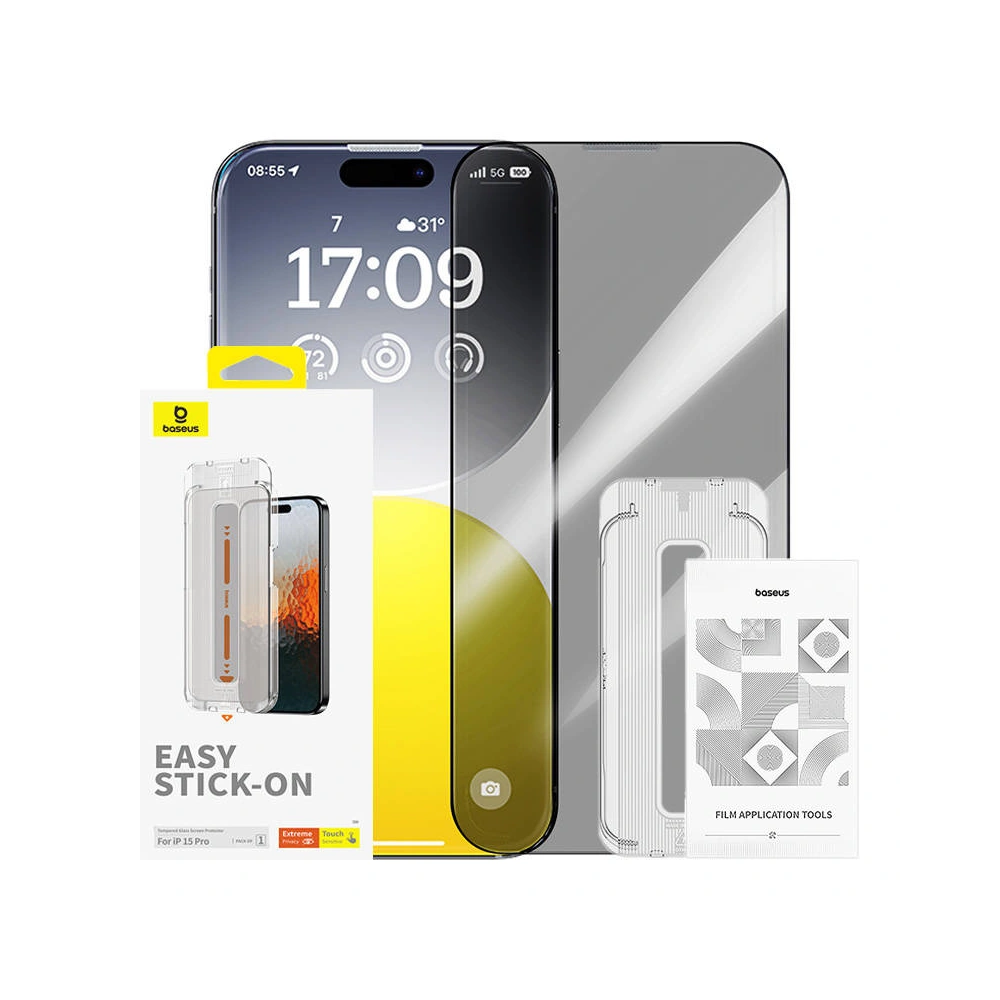 Szkło prywatyzujące Baseus Sapphire Apple iPhone 15 Pro