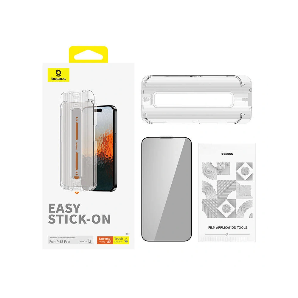Szkło prywatyzujące Baseus Sapphire Apple iPhone 15 Pro
