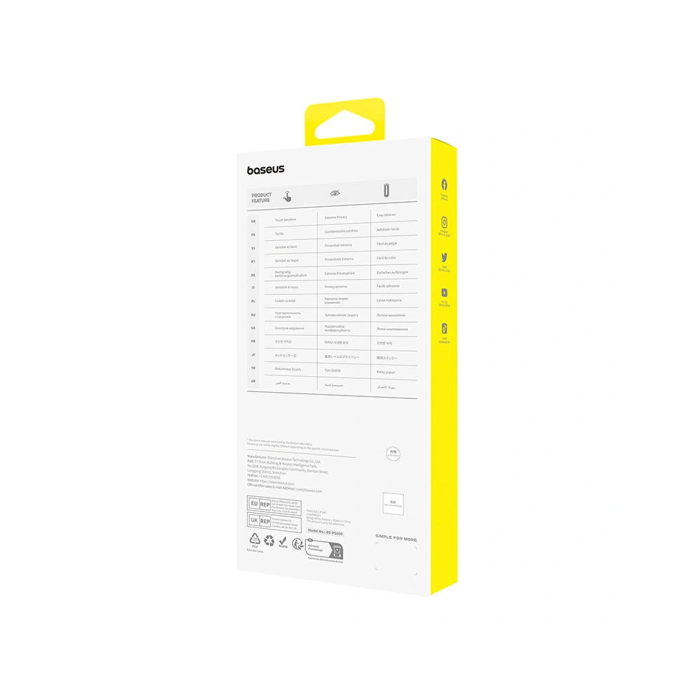 Szkło prywatyzujące Baseus Sapphire Apple iPhone 15 Pro