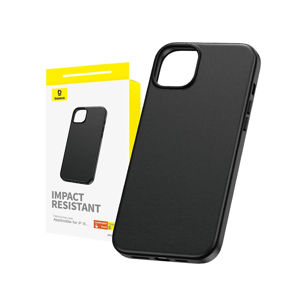Etui Baseus Fauxther Series Apple iPhone 15 (Czarny)